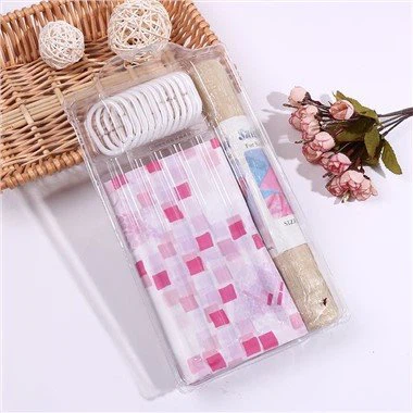 ピーチバスルームシャワーカーテンセット