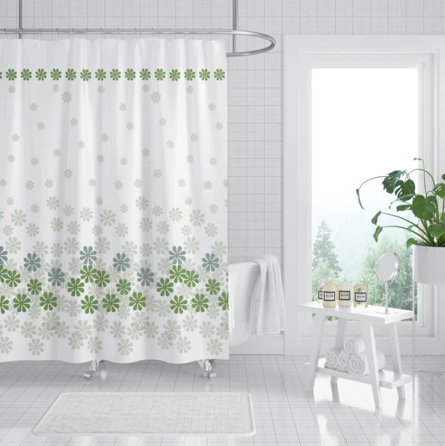 折りたたみ可能なポリエステルシャワーカーテン