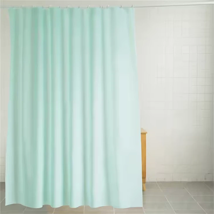 PEVA Bathroom Shower Curtain Waterproof With Magnet Pure Plain Color Shower Curtain Liner