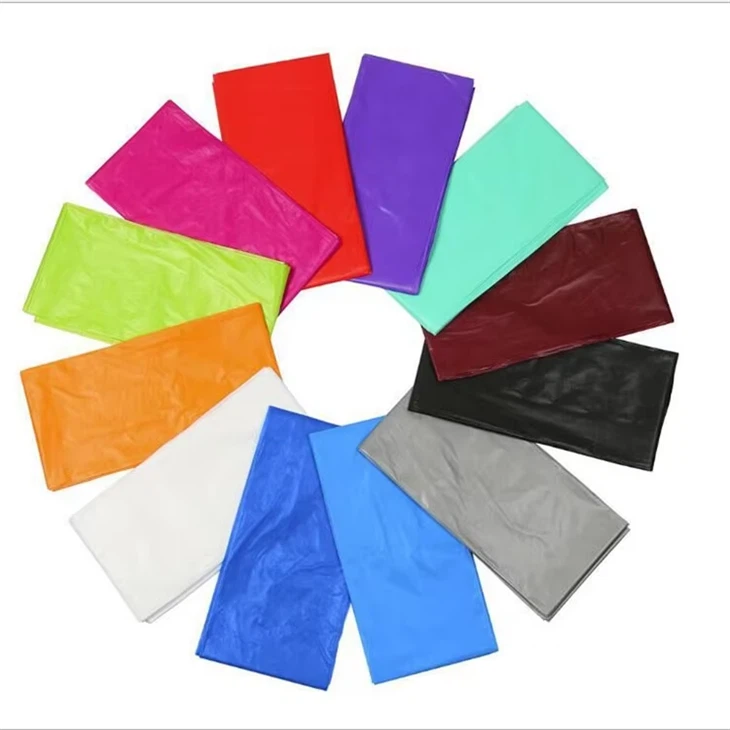 Plain Color Plastic Table Cloth Waterproof Disposable Table Cover For Kitchen Picnic