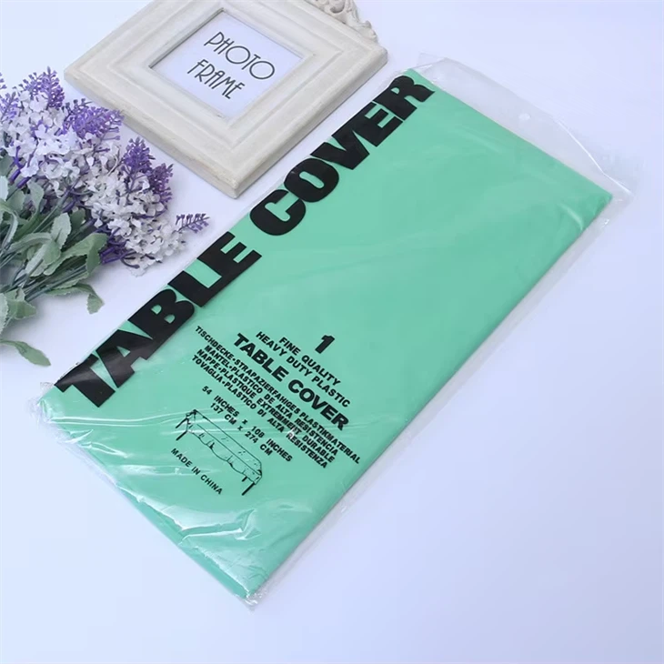 Plain Color Plastic Table Cloth Waterproof Disposable Table Cover For Kitchen Picnic
